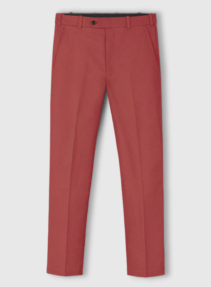 Italian Gimson Red Cotton Stretch Suit - Image 5