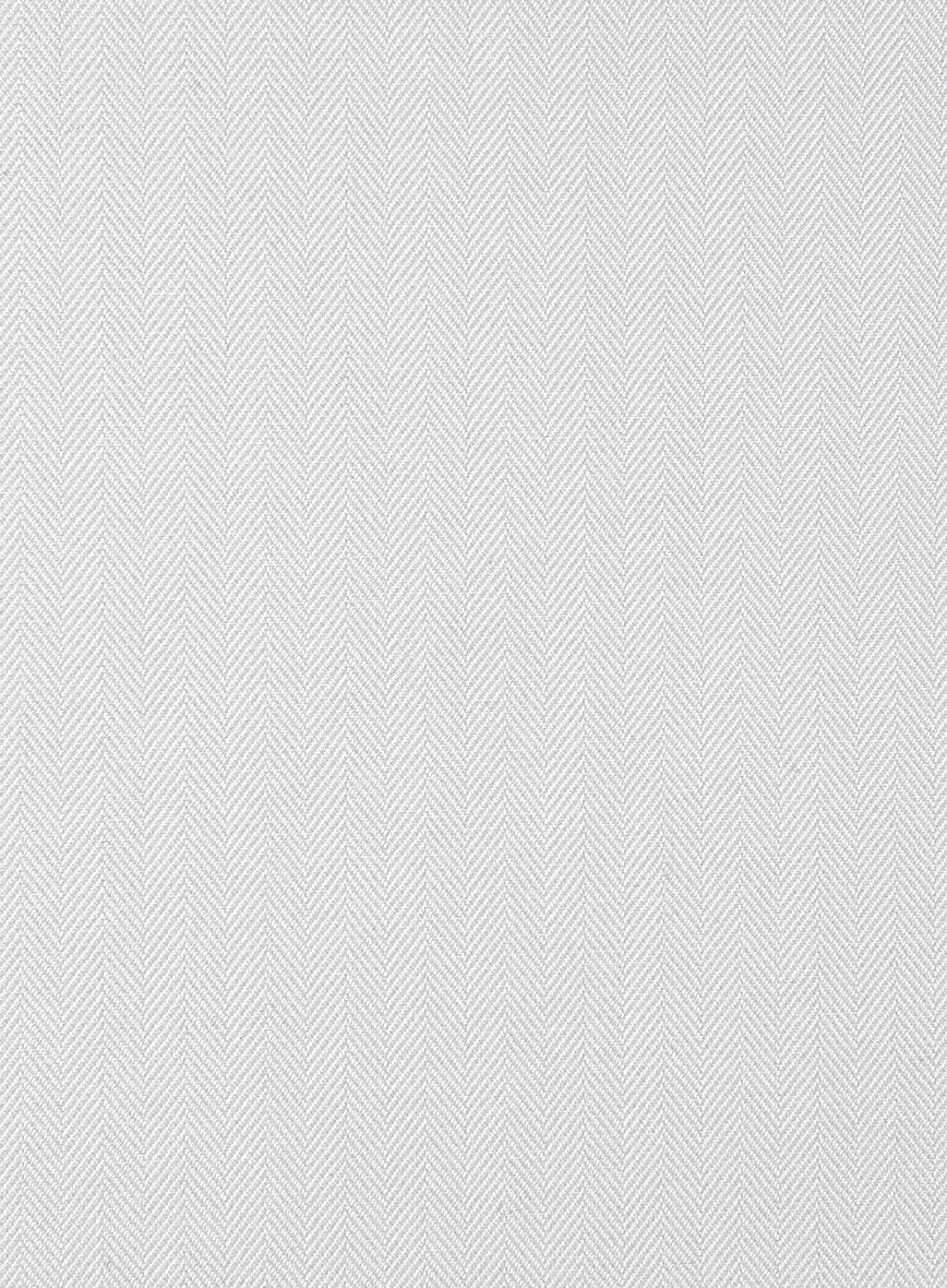 Italian Gray Herringbone Cotton Jacket - Image 3