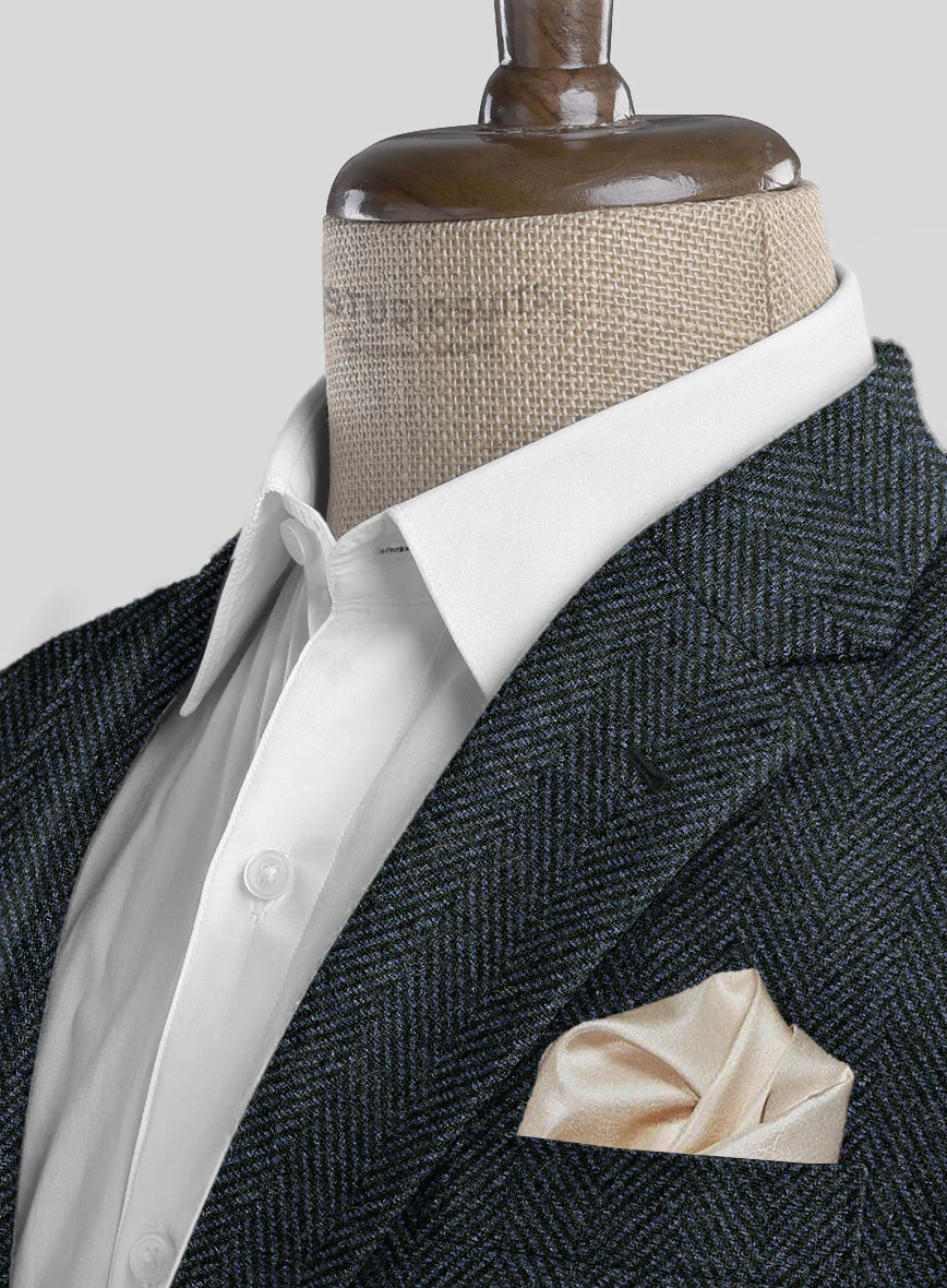 Italian Highlander Blue Herringbone Tweed Suit - Image 4