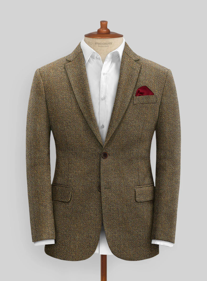 Italian Highlander Brass Green Tweed Suit - Image 3