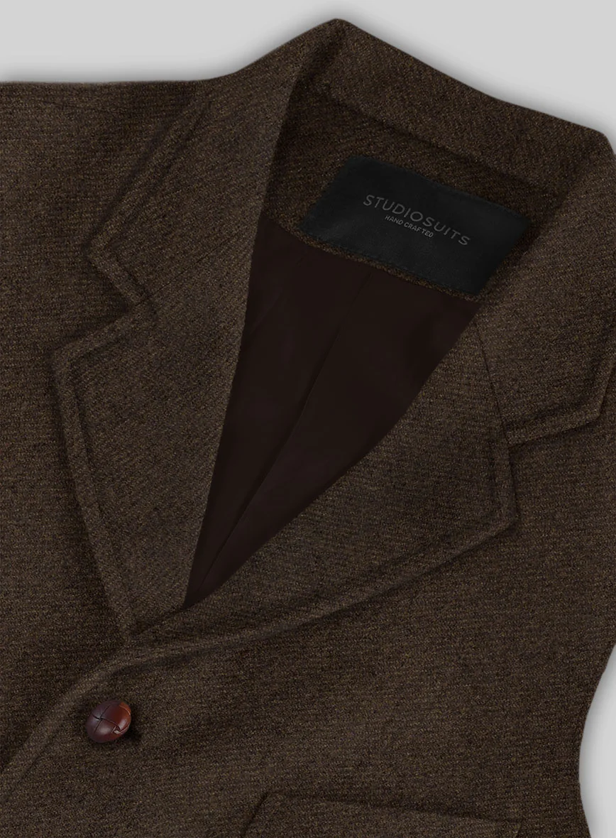 Italian Highlander Dark Brown Tweed Hunting Vest - Image 4