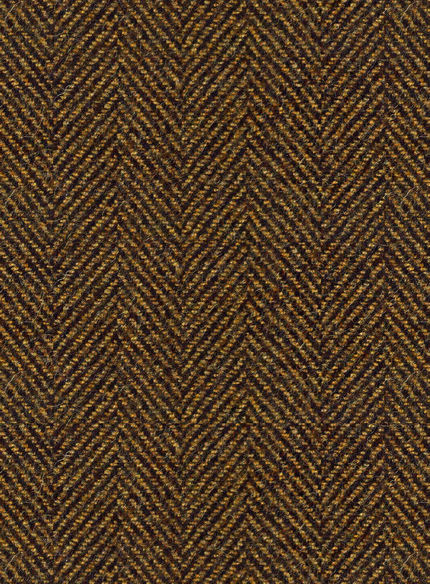 Italian Highlander Mustard Herringbone Tweed Pants - Image 3