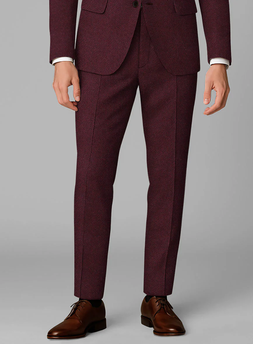 Italian Highlander Wine Tweed Pants