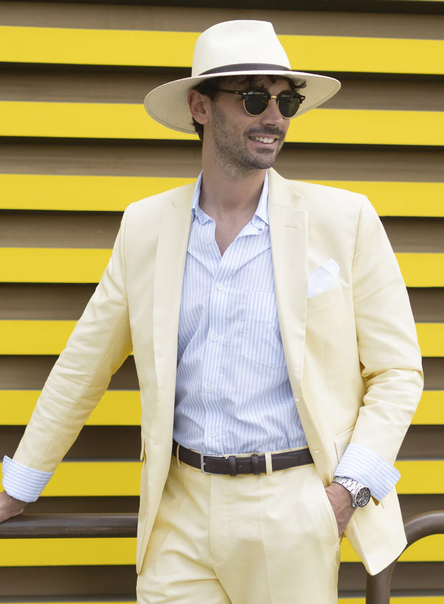 Italian Ivory Cotton Stretch Jacket - Image 2