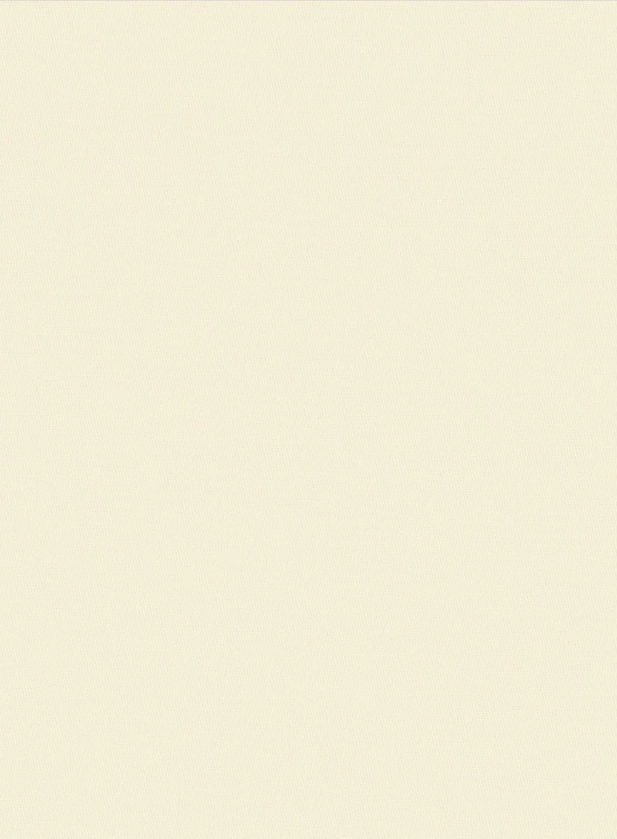 Italian Ivory Cotton Stretch Pants - Image 3