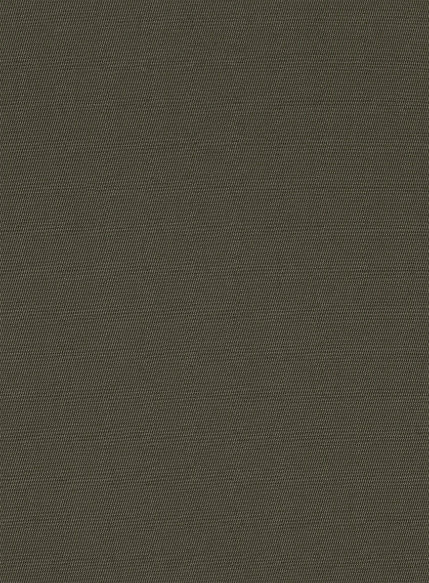 Italian Ivy Green Cotton Stretch Pants - Image 3