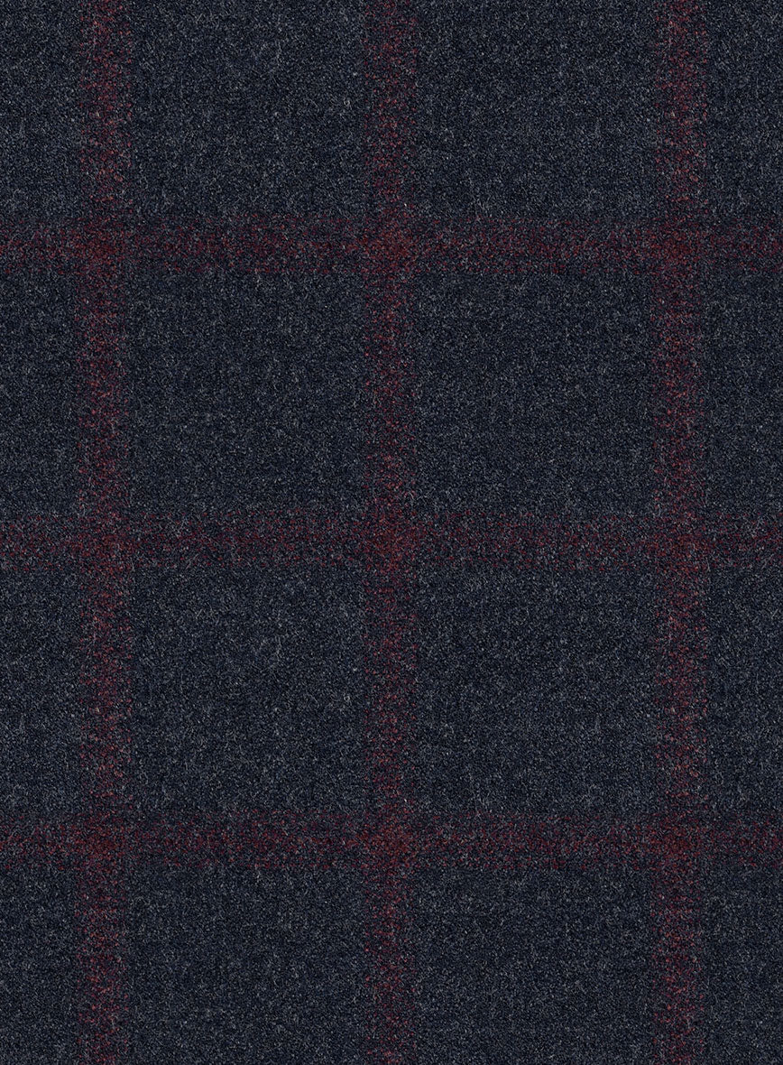 Italian Jamen Blue Checks Flannel Suit - Image 6