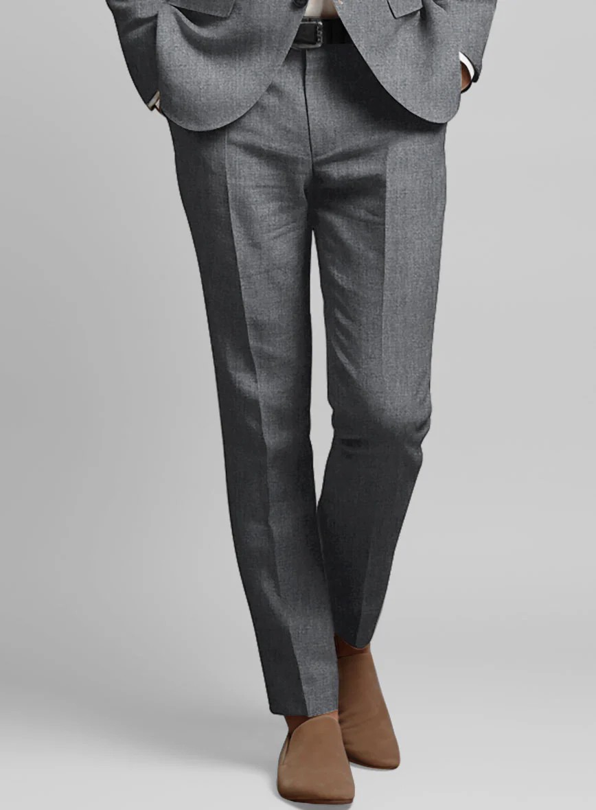 Italian Khyber Gray Blue Linen Suit - Image 7