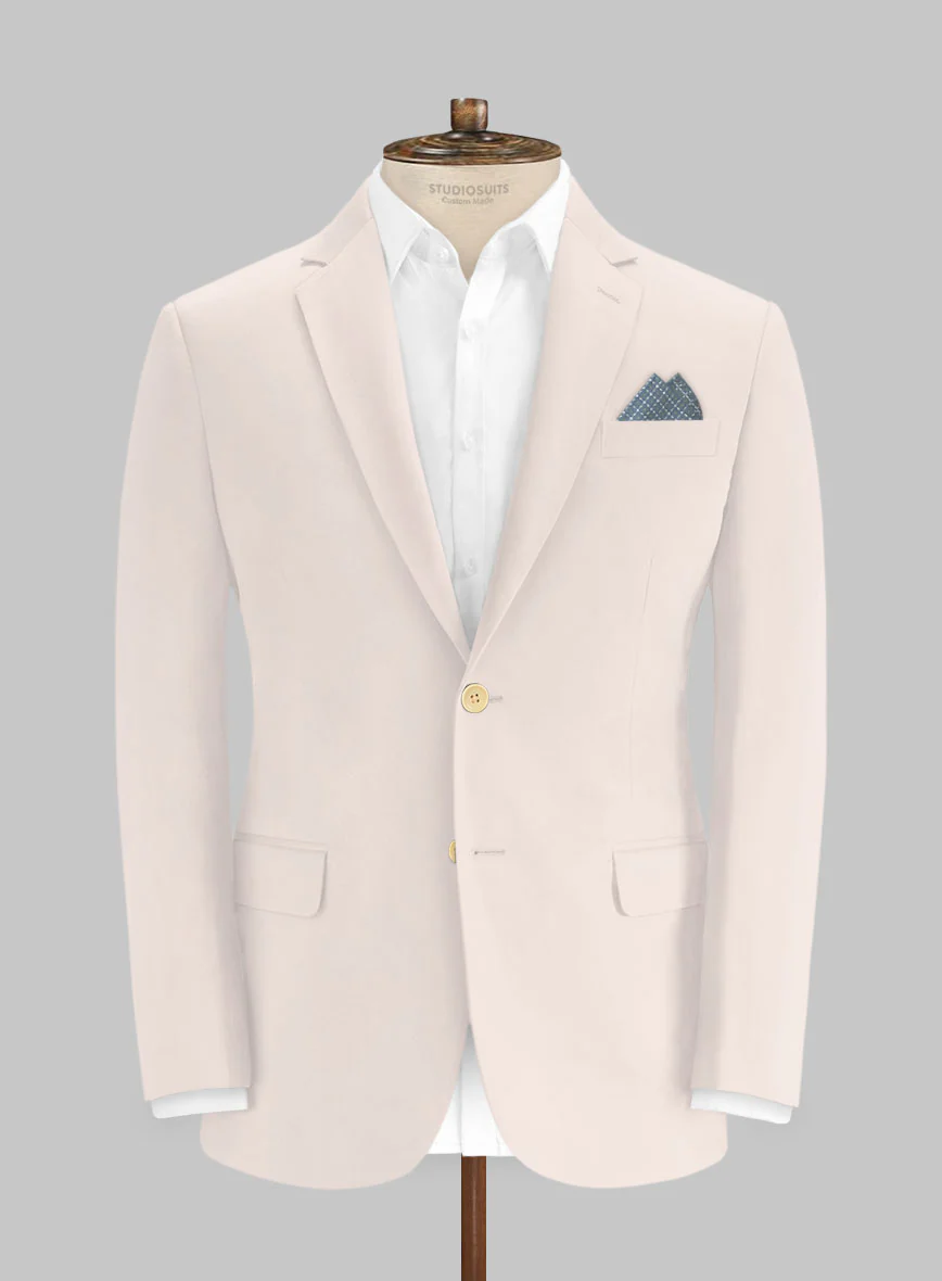 Italian Light Pink Cotton Stretch Jacket