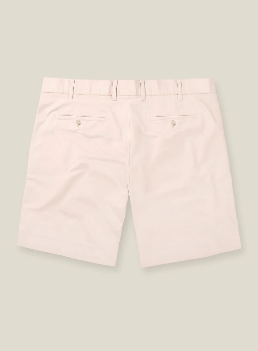Italian Light Pink Cotton Stretch Shorts - Image 2
