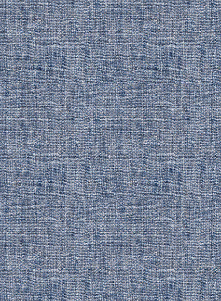Italian Linen Artisanal Light Blue Jacket - Image 3
