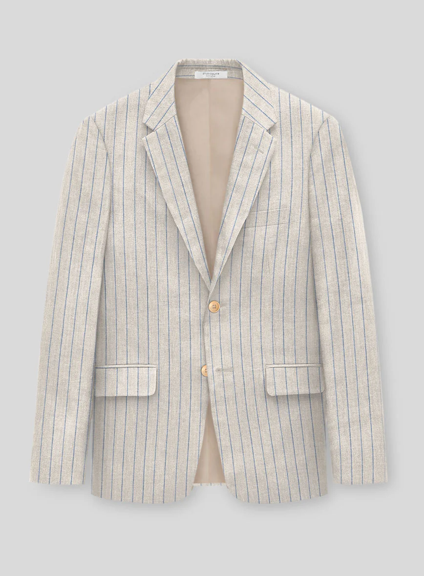 Italian Linen Belvano Stripe Jacket