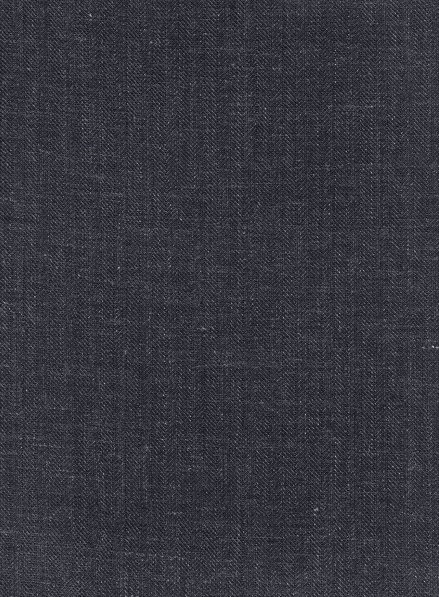 Italian Linen Blucratto Herringbone Suit - Image 6