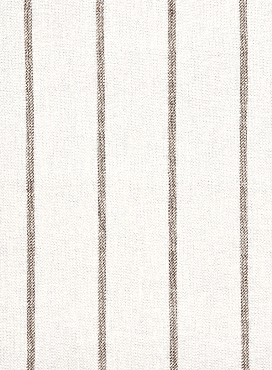 Italian Linen Castoro Stripe Suit - Image 6