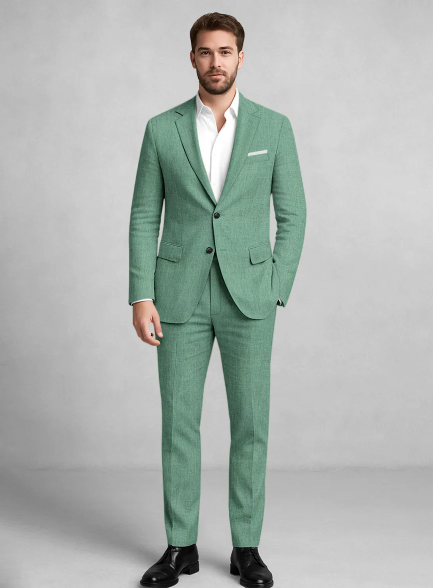 Italian Linen Fern Green Suit
