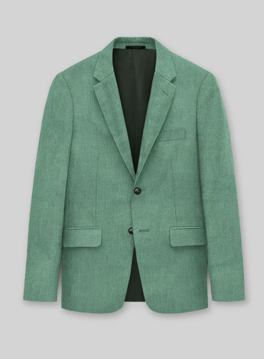 Italian Linen Fern Green Jacket