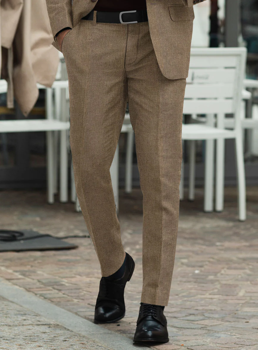 Italian Linen Irish Brown Pants - Image 2