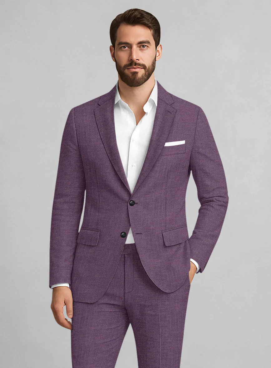 Italian Linen Lilac Mist Suit - Image 3
