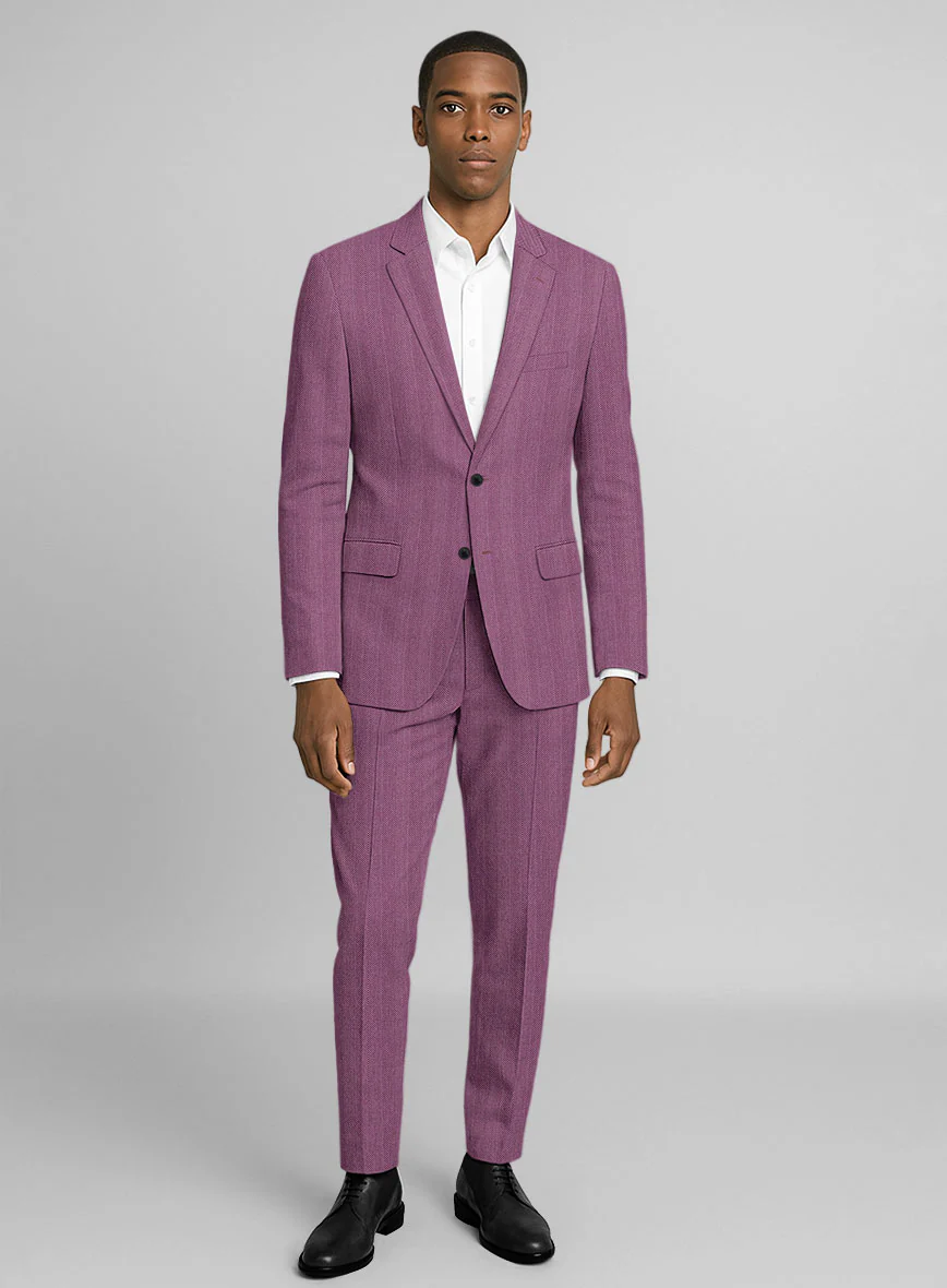Italian Linen Marenzio Herringbone Suit