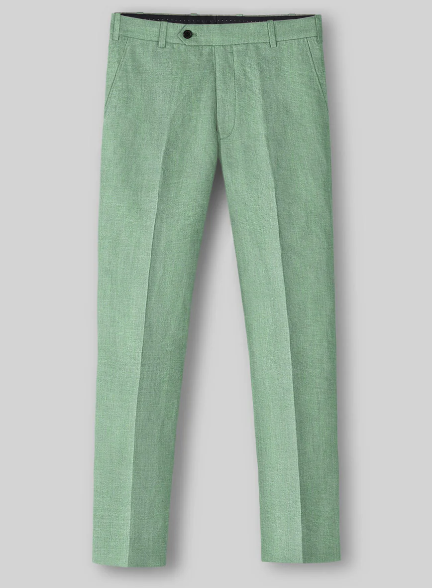 Italian Linen Mojito Green Pants