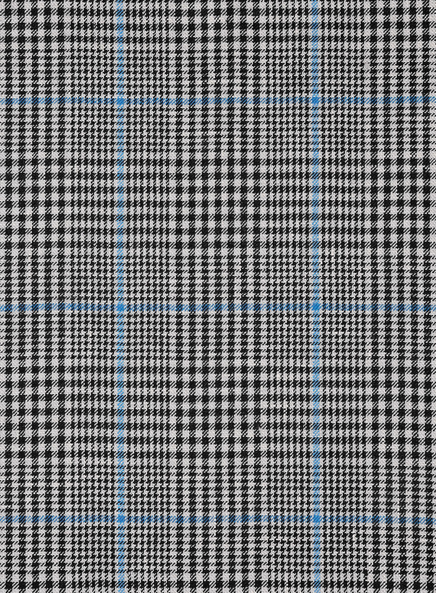 Italian Linen Monochrome Glen Check Suit - Image 6