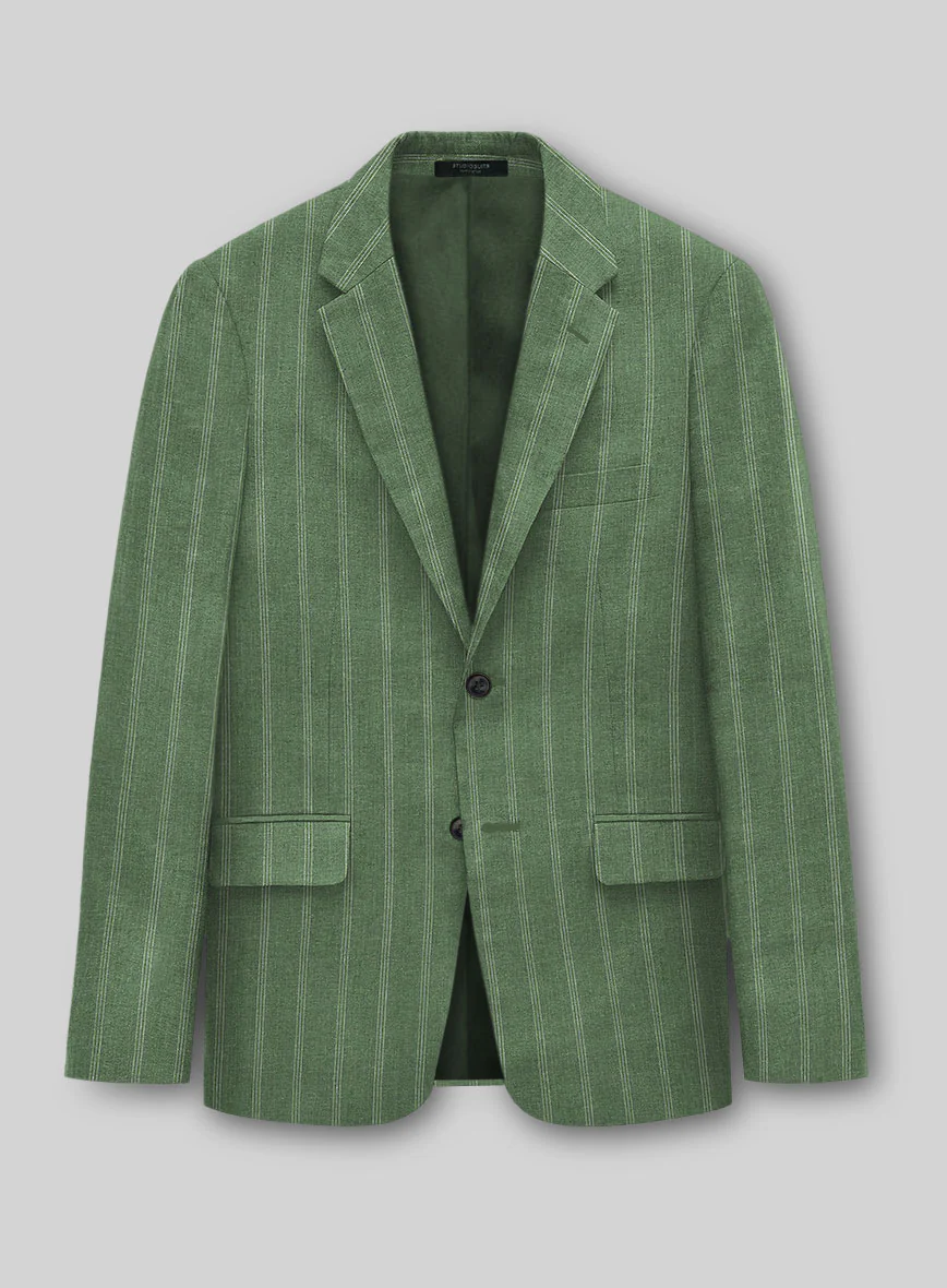 Italian Linen Mossaro Stripe Jacket