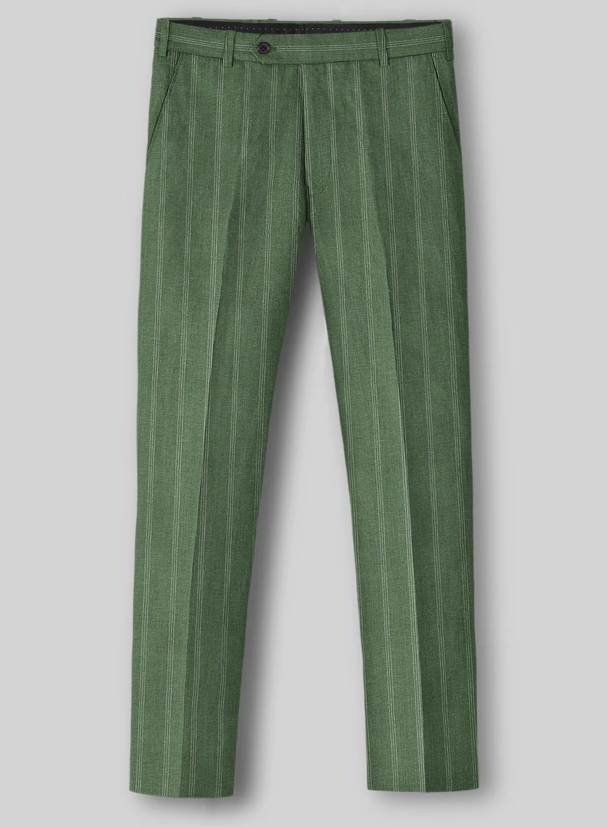 Italian Linen Mossaro Stripe Suit - Image 4
