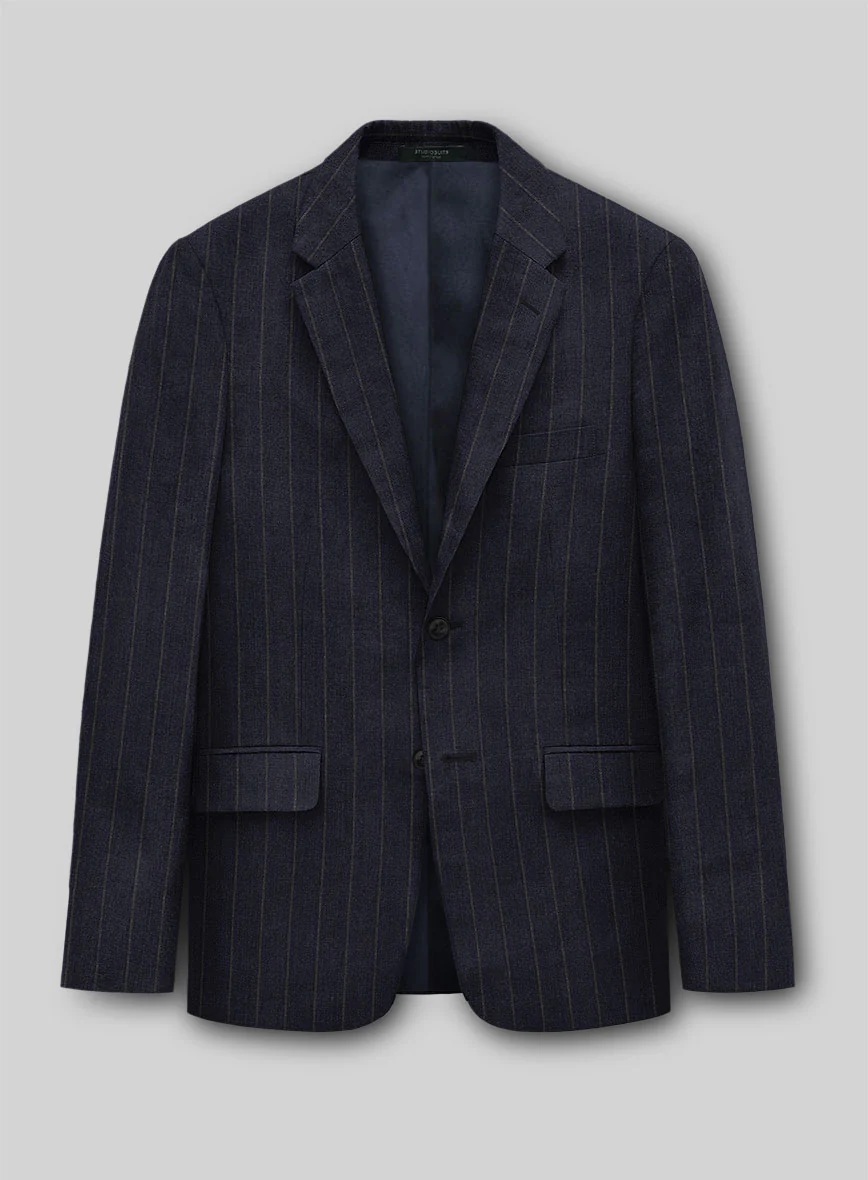 Italian Linen Naviero Stripe Suit - Image 2