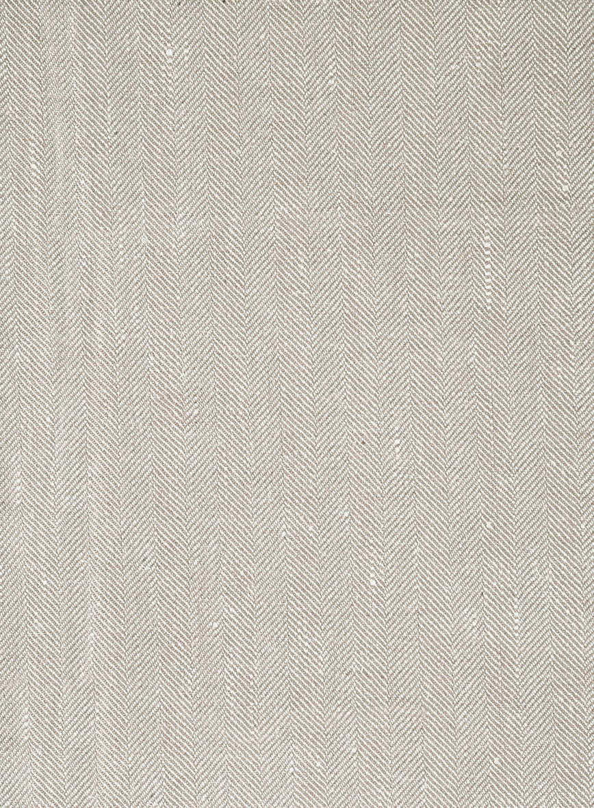 Italian Linen Nebbia Herringbone Jacket - Image 3