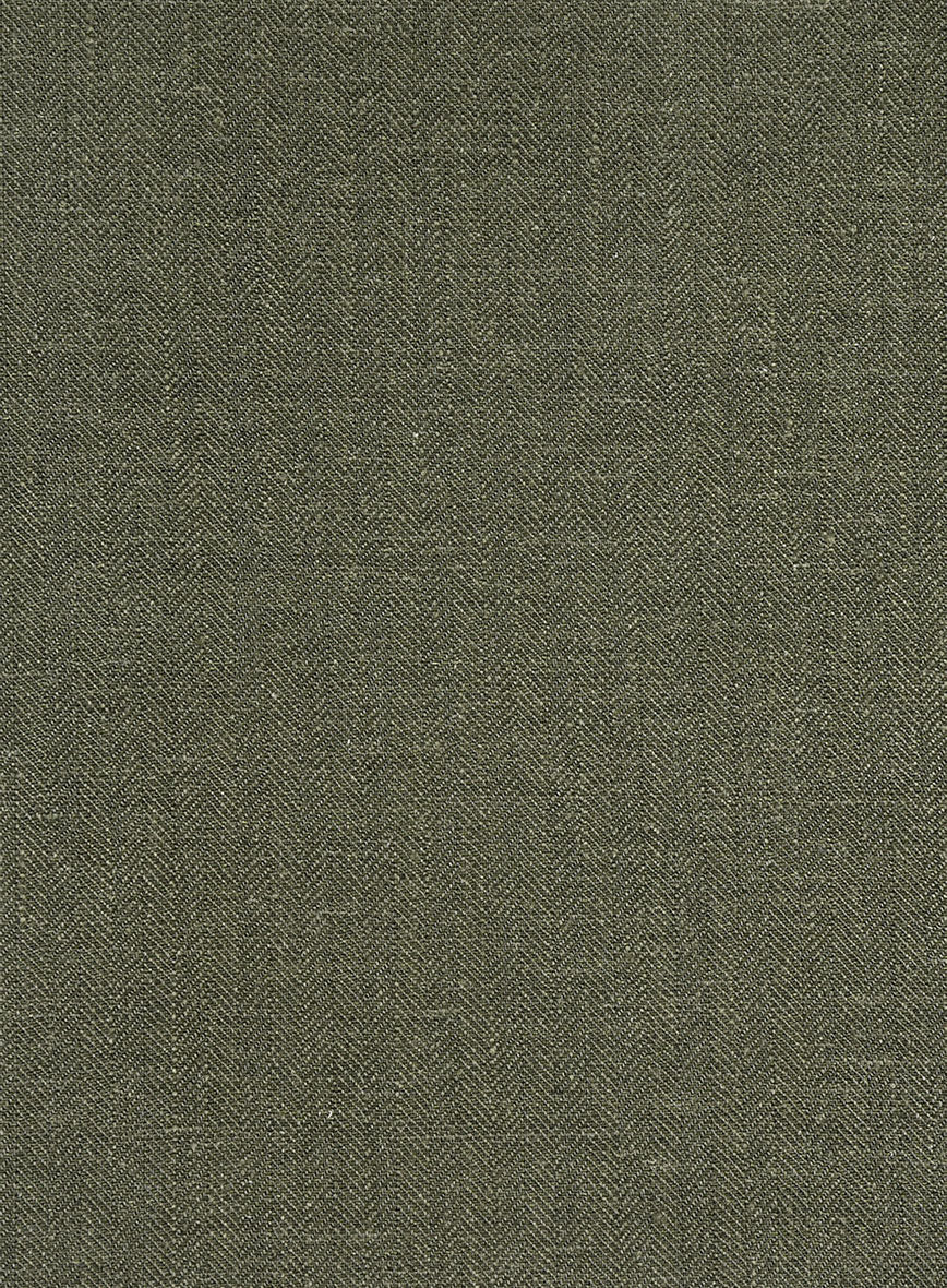 Italian Linen Olivano Herringbone Suit - Image 6