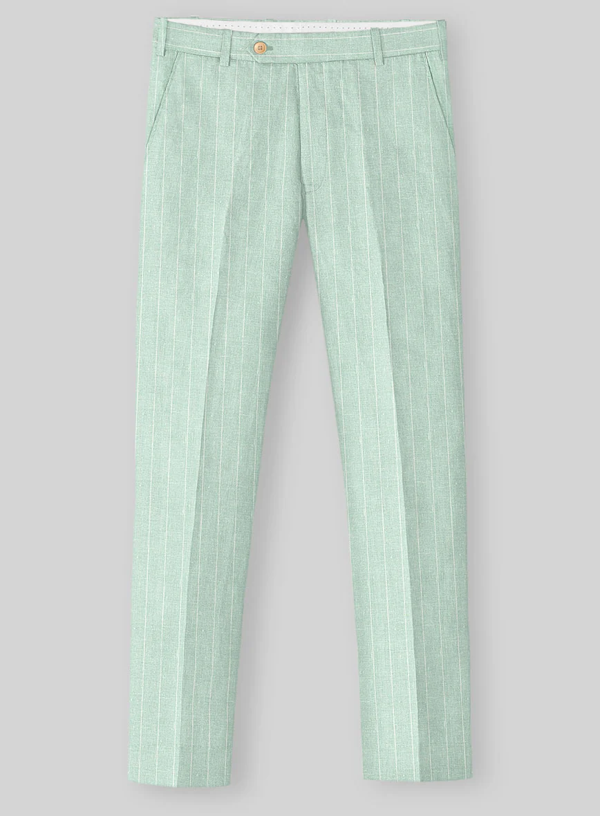 Italian Linen Pistano Stripe Pants - Image 2