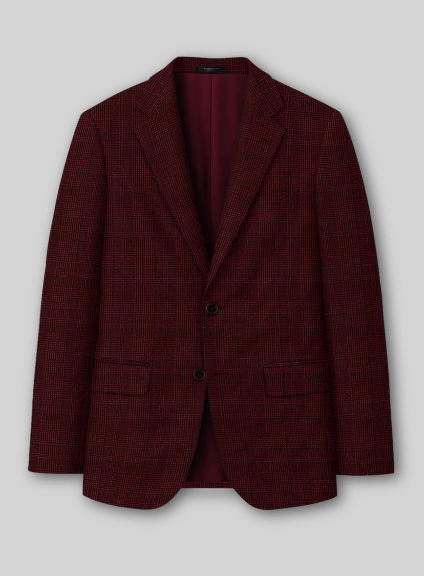 Italian Linen Ruby Glen Check Suit - Image 2