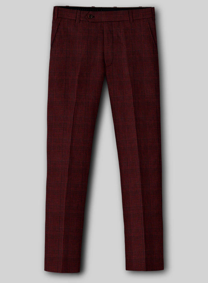 Italian Linen Ruby Glen Check Suit - Image 4