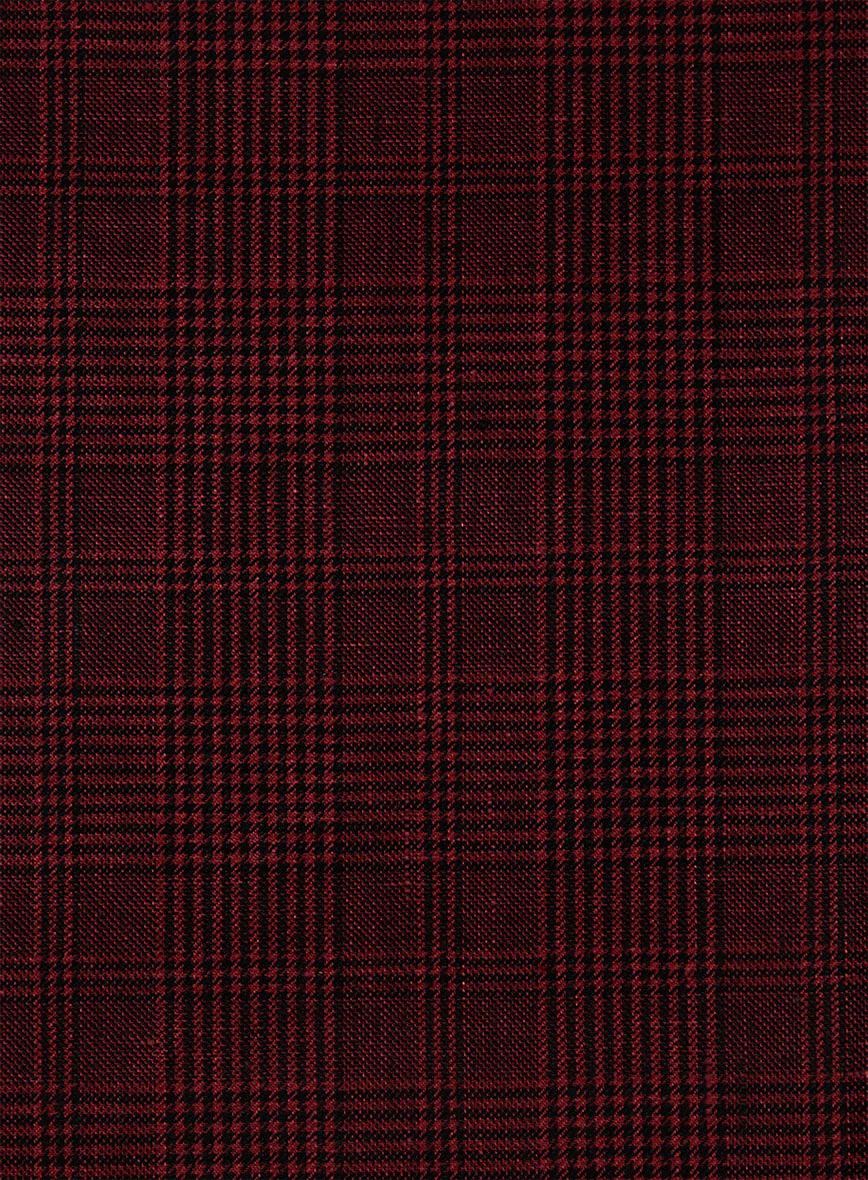 Italian Linen Ruby Glen Check Suit - Image 6
