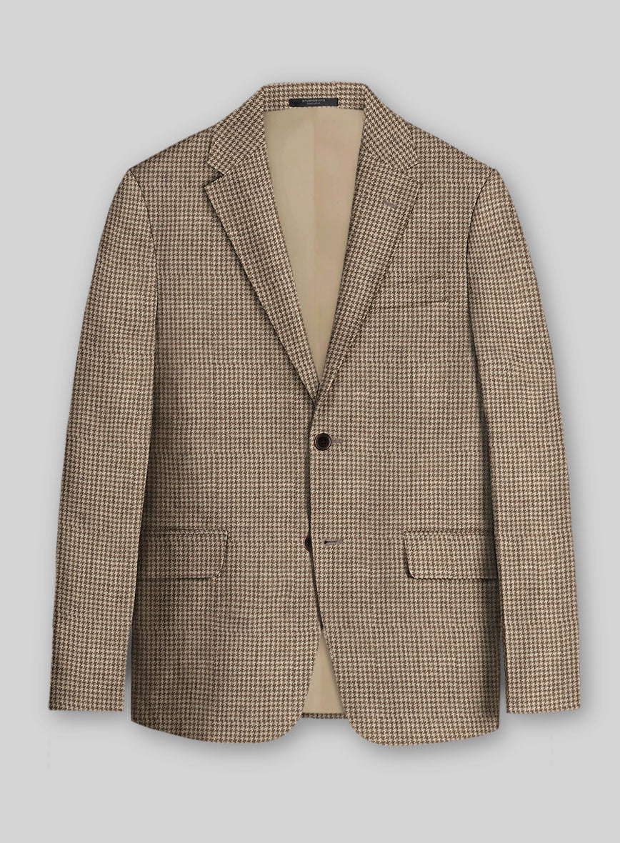 Italian Linen Ruggino Houndstooth Jacket