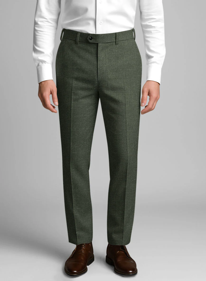 Italian Linen Seaweed Olive Suit - Image 5