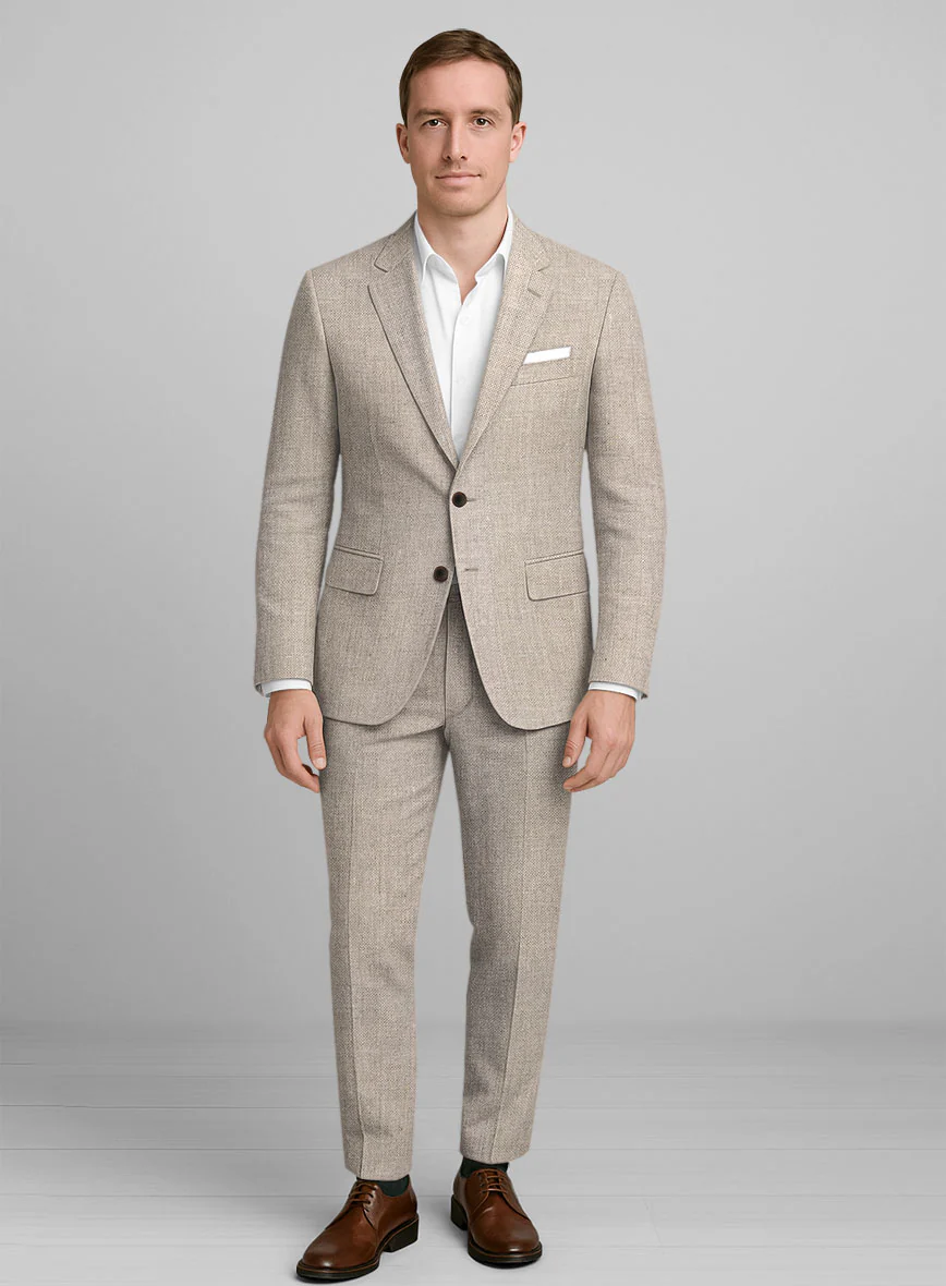 Italian Linen Stone Beige Suit