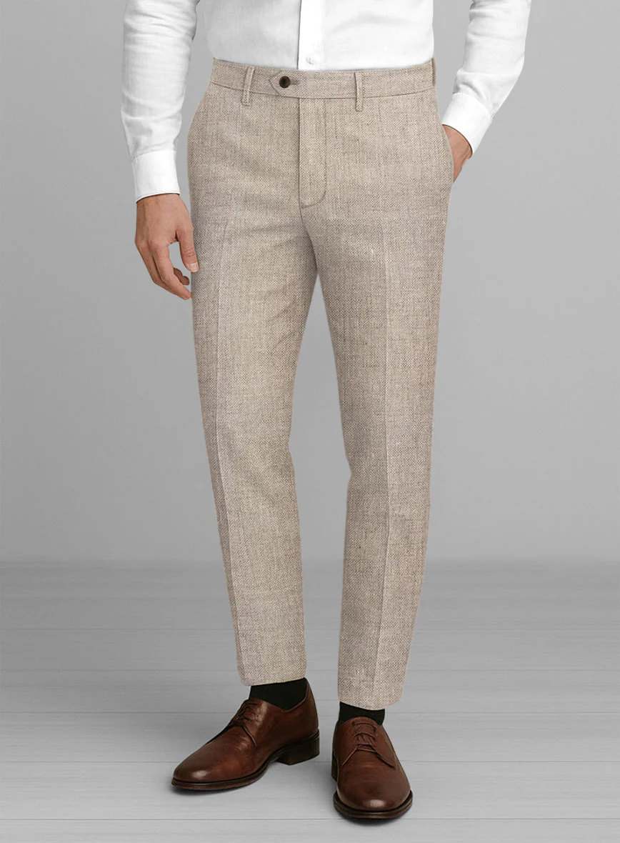 Italian Linen Stone Beige Suit - Image 5