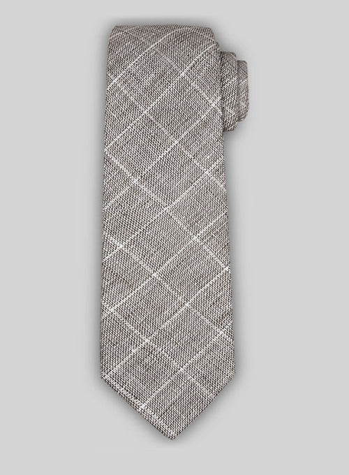 Italian Linen Tie - Lusso Brown
