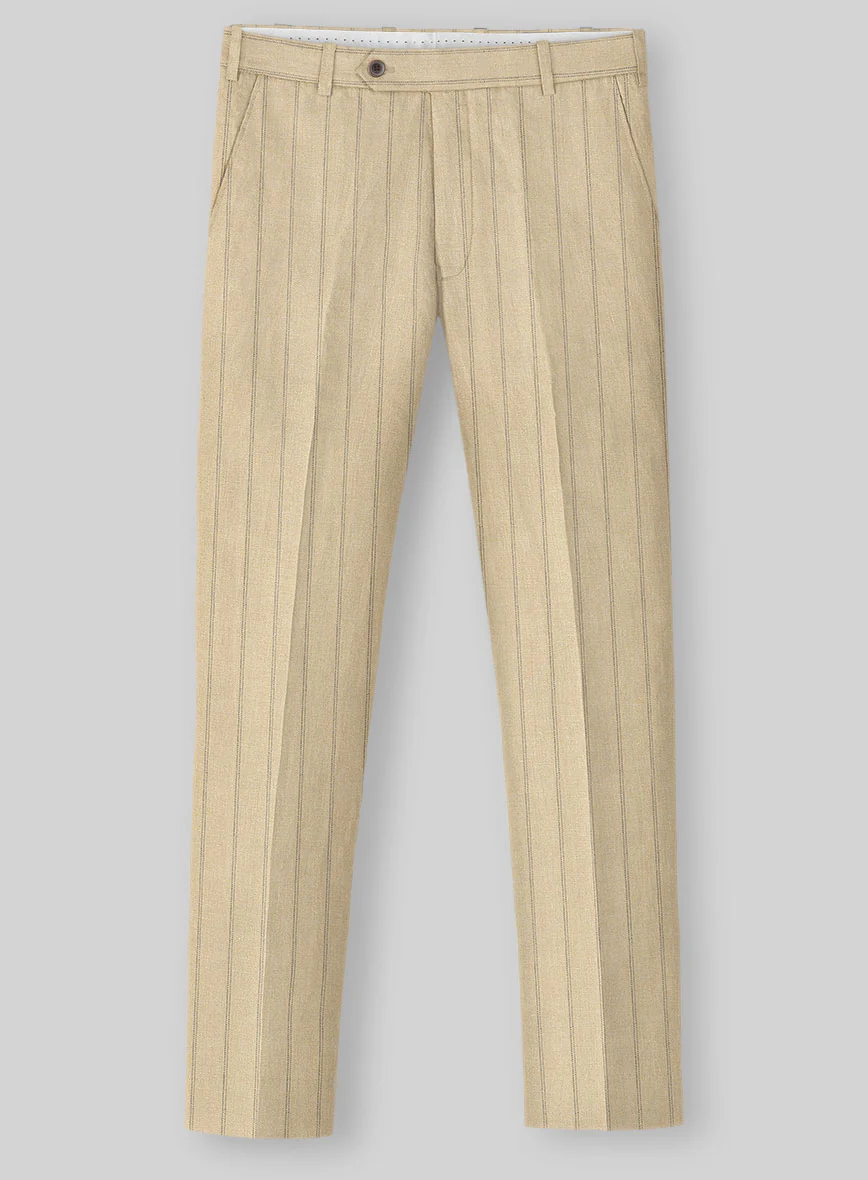 Italian Linen Tuscany Stripe Pants - Image 2