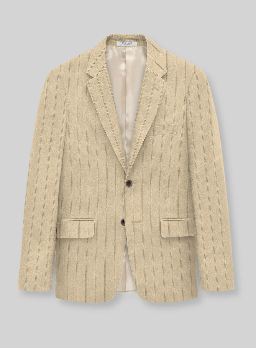Italian Linen Tuscany Stripe Suit - Image 2