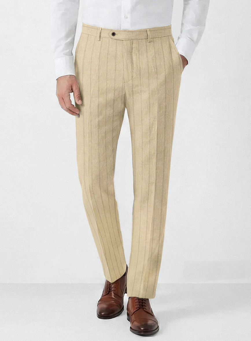 Italian Linen Tuscany Stripe Suit - Image 5
