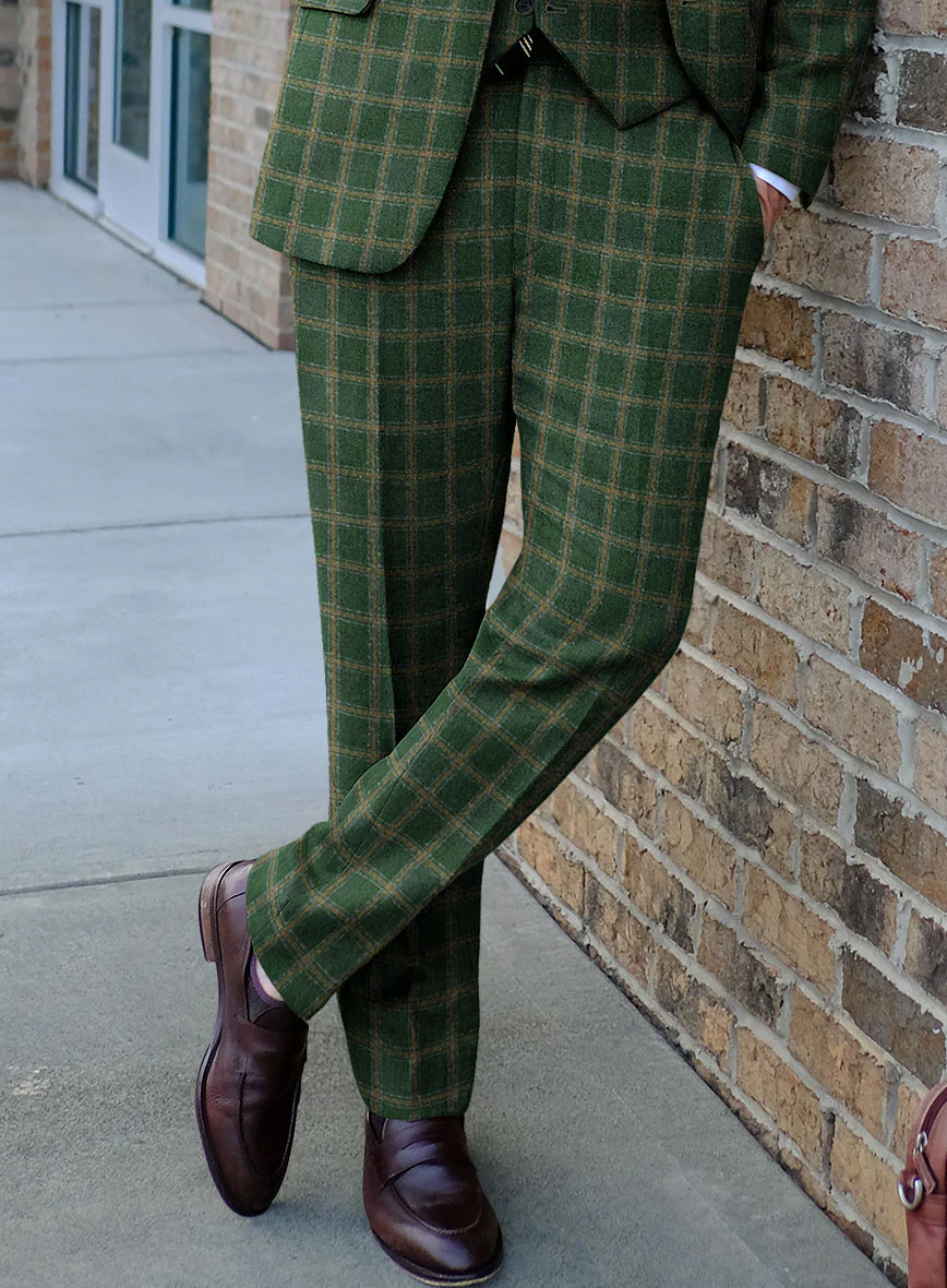 Italian Lomano Checks Tweed Pants - Image 2
