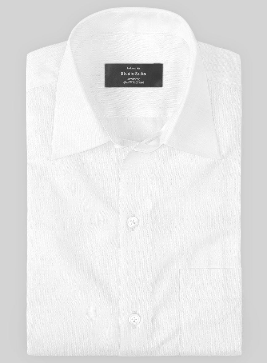 Italian Lombardo Pearl White Shirt