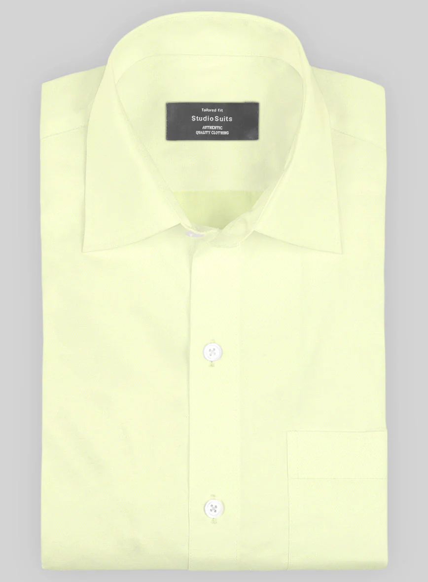 Italian Lombardo Rib Lemon Yellow Shirt
