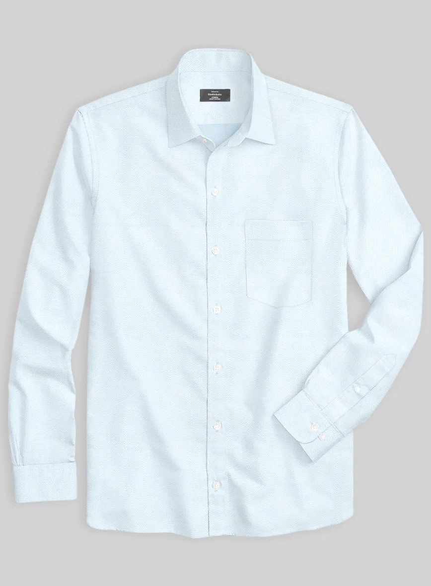 Italian Lombardo Rib Light Blue Shirt - Image 2