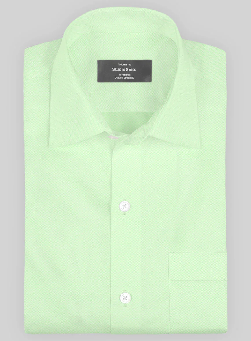 Italian Lombardo Rib Pastel Green Shirt