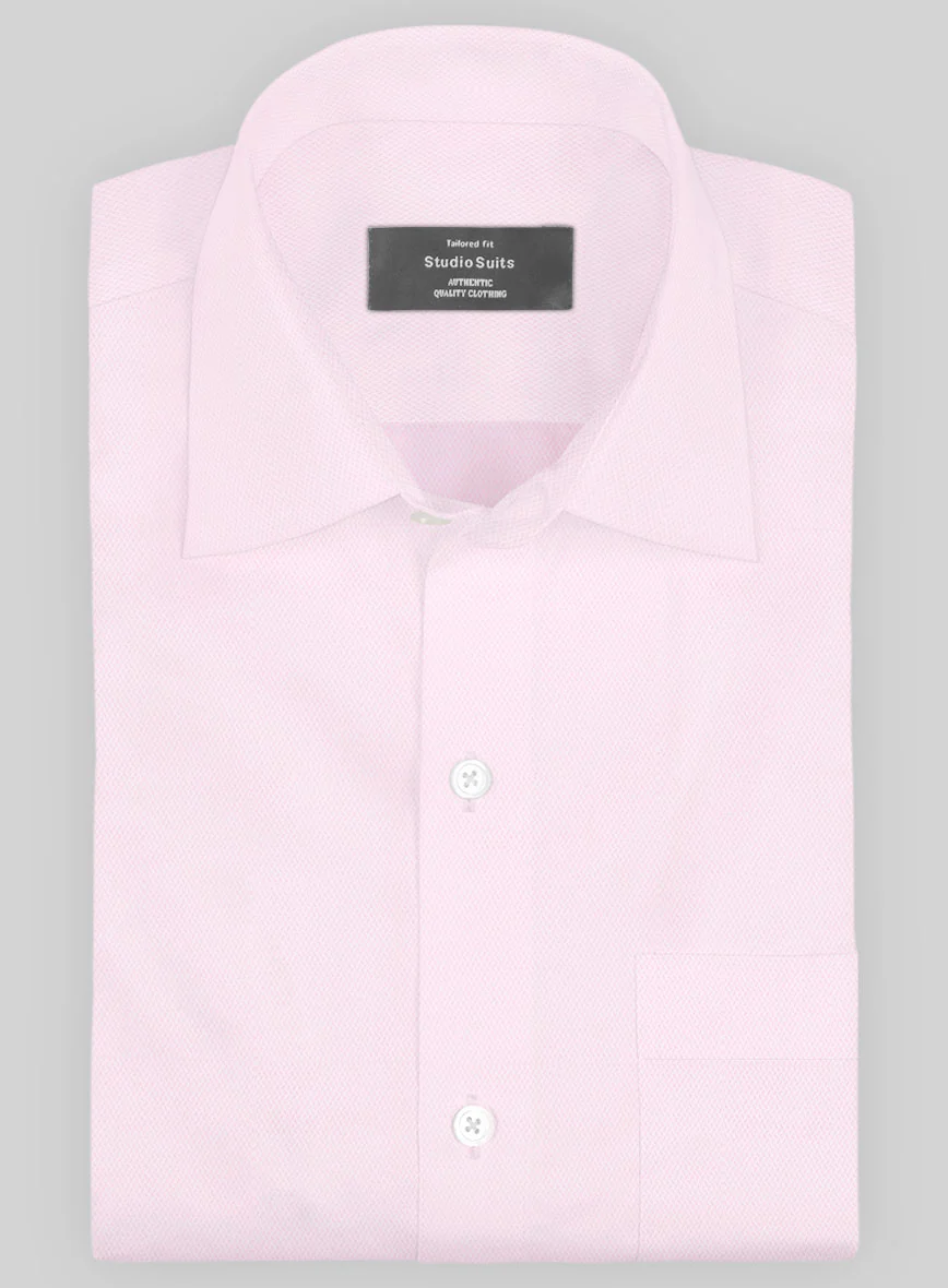 Italian Lombardo Rib Pastel Pink Shirt