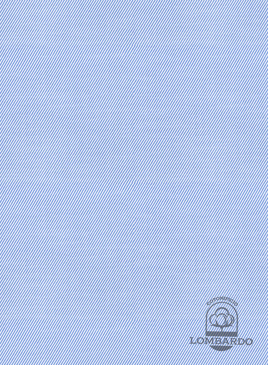 Italian Lombardo Twill Dodger Blue Shirt - Image 3