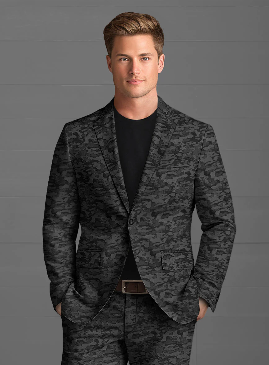 Italian Luxury Camo Cotton Suit - Image 3